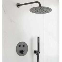 Rea Lungo zestaw prysznicowy podtynkowy termostatyczny tytan REA-P6385