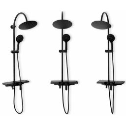 Rea Vigo zestaw wannowo-prysznicowy ścienny czarny REA-P7001