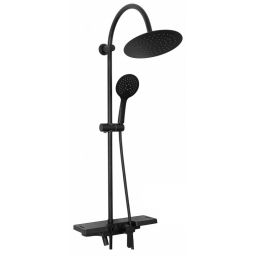 Rea Vigo zestaw wannowo-prysznicowy ścienny czarny REA-P7001