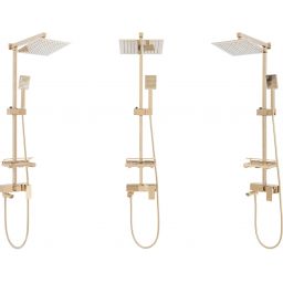 Rea Jack Gold zestaw wannowo-prysznicowy ścienny złoty REA-P7008