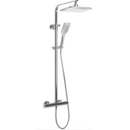 Rea Tom zestaw prysznicowy ścienny termostatyczny z deszczownicą chrom REA-P7100