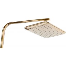 Rea Tom zestaw prysznicowy ścienny termostatyczny z deszczownicą złoty REA-P7102