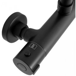 Rea Bliss zestaw prysznicowy ścienny termostatyczny z deszczownicą czarny REA-P8804