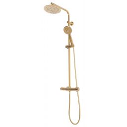 Rea Bliss zestaw prysznicowy ścienny termostatyczny z deszczownicą złoty REA-P8806