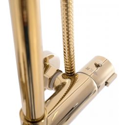 Rea Bliss zestaw prysznicowy ścienny termostatyczny z deszczownicą złoty REA-P8806