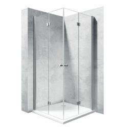 Rea Fold-2 drzwi prysznicowe 70 cm chrom/szkło przezroczyste REA-K7444