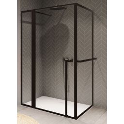 Riho Lucid GD203 kabina prysznicowa 110x80 cm prostokątna czarny mat/szkło przezroczyste G005016121