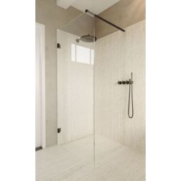 Riho Scandic NXT X400 Walk-in ścianka prysznicowa 80 cm wolnostojąca czarny mat/szkło przezroczyste G001110121