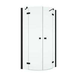 Ronal Annea kabina prysznicowa 80x80 cm półokrągła czarny mat/szkło przezroczyste ANR550800607