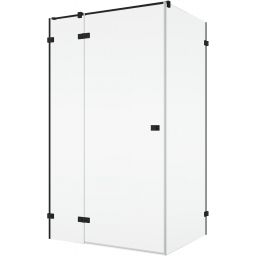 Ronal Annea ścianka prysznicowa 80 cm boczna czarny mat/szkło przezroczyste ANTW108000607