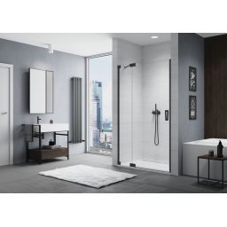 Ronal Cadura drzwi prysznicowe 80 cm lewe czarny mat/szkło przezroczyste CA13G0800607