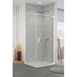 Ronal Cadura drzwi prysznicowe 90 cm prawe biały mat/szkło przezroczyste CA1CD0900907