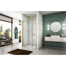 Ronal Cadura drzwi prysznicowe 90 cm lewe złoty/szkło przezroczyste CA31CD0901207