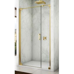 Ronal Cadura drzwi prysznicowe 140 cm lewe złoty połysk/szkło przezroczyste CA31CG1401207