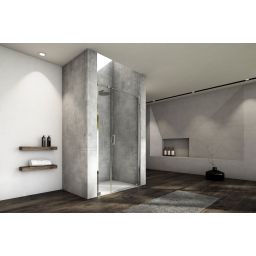 Ronal Cadura drzwi prysznicowe 140 cm lewe srebrny połysk/szkło przezroczyste CA31CG1405007