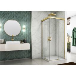 Ronal Cadura drzwi prysznicowe 90 cm lewe złoty połysk/szkło przezroczyste CAE2G0901207