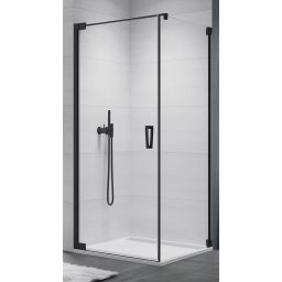 Ronal Cadura ścianka prysznicowa 100 cm boczna czarny mat/szkło przezroczyste CAT11000607