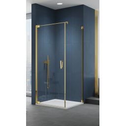 Ronal Cadura ścianka prysznicowa 80 cm boczna złoty/szkło przezroczyste CAT10801207