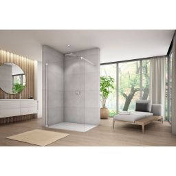 Ronal Cadura CAT4 Walk-In ścianka prysznicowa 90 cm biały mat/szkło przezroczyste CAT40900907