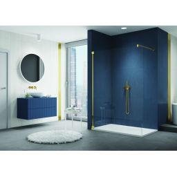 Ronal Cadura CAT4 Walk-In ścianka prysznicowa 120 cm złoty/szkło przezroczyste CAT41201207