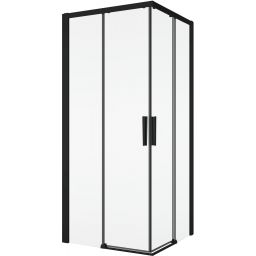 Ronal Divera kabina prysznicowa 80x80 cm kwadratowa czarny mat/szkło przezroczyste D22SE2B0800607