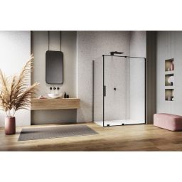 Ronal Amalia drzwi prysznicowe 120 cm rozsuwane czarny mat/szkło przezroczyste D35S21200607