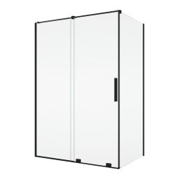 Ronal Amalia drzwi prysznicowe 120 cm rozsuwane czarny mat/szkło przezroczyste D35S21200607