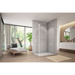 Ronal Cadura ścianka prysznicowa 120 cm biały mat/szkło przezroczyste CADUOD1200907