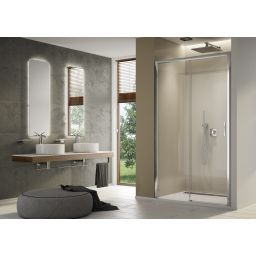 Ronal Top Line S drzwi prysznicowe 150 cm lewe biały/szkło przezroczyste TLS2G1500407