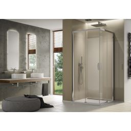 Ronal Top-Line S drzwi prysznicowe 100 cm lewe biały/szkło przezroczyste TLSG1000407