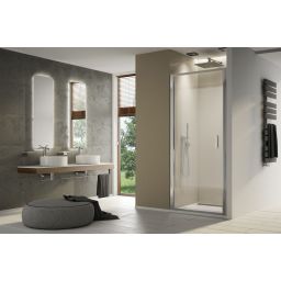 Ronal Top Line S drzwi prysznicowe 70 cm uchylne srebrny połysk/szkło przezroczyste TLSP0705007