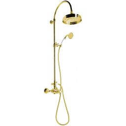 Sapho Antea zestaw prysznicowy ścienny termostatyczny złoty SET045