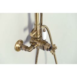 Sapho Antea zestaw prysznicowy ścienny termostatyczny brąz SET046