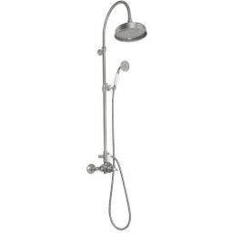 Sapho Antea zestaw prysznicowy ścienny termostatyczny nikiel szczotkowany SET048