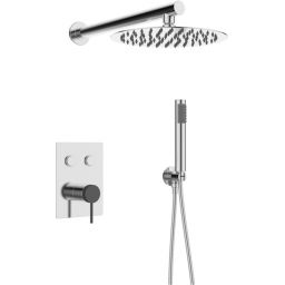 Sea-Horse Ove Black zestaw prysznicowy podtynkowy z deszczownicą chrom BJV309-SB2