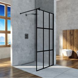 Sea-Horse Easy In ścianka prysznicowa Walk-In 100 cm czarny mat/szkło przezroczyste BK251T10A6