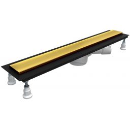 Schedpol Base Gold Brushed Range maskownica odpływu liniowego 60 cm złoty 10.050/DPZS