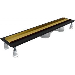 Schedpol Base Gold Brushed Range maskownica odpływu liniowego 60 cm złoty 10.050/DPZS