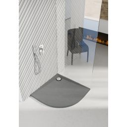 Schedline Libra Anthracite Stone brodzik półokrągły 80x80 cm antracyt 3SP.L1O-8080/A/ST