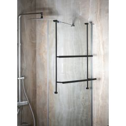 Sapho wieszak na ręcznik do kabiny prysznicowej czarny mat 1301-09B