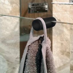 Sapho wieszak na ręcznik do kabiny prysznicowej czarny mat 1301-08B