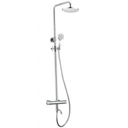Sapho Kimura zestaw wannowo-prysznicowy ścienny termostatyczny z deszczownicą chrom KU500