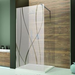 Sanplast TX Walk-In ścianka 110 cm wolnostojąca srebrny błyszczący/Sitodruk W15 600-271-2150-38-231