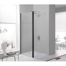 Sanplast Prestige III PR2/PRIII-90 ścianka prysznicowa 90 cm walk-in czarny mat/szkło przezroczyste 600-073-0980-59-401