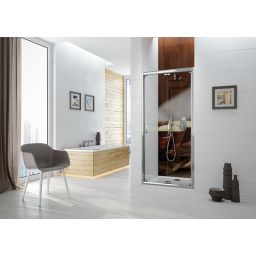 Sanplast TX drzwi prysznicowe 80 cm wnękowe DŁ/TX5b-80-S biW0 biały/szkło przezroczyste 600-271-1210-01-401