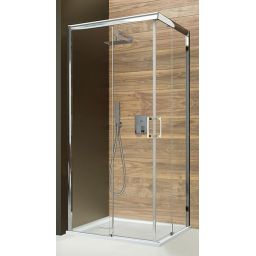 Sanplast Free Zone KN/Freezone kabina prysznicowa 90x90 cm kwadratowa srebrny błyszczący/sitodruk W15 600-271-3510-38-231