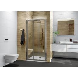 Sanplast Basic drzwi prysznicowe 120 cm rozsuwane srebrny połysk/szkło przezroczyste 600-450-0960-38-400