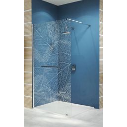 Sanplast Free Line II Walk-in ścianka prysznicowa 70 cm wolnostojąca P/FREEII-70 chrom/srebrny błyszczący/Sitodruk W19 600-261-0400-42-191