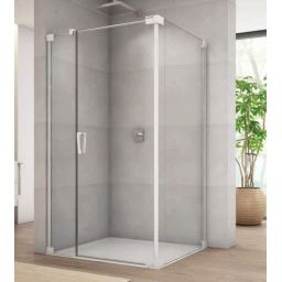 Ronal Cadura drzwi prysznicowe 90 cm uchylne biały mat/szkło przezroczyste CA13D0900907