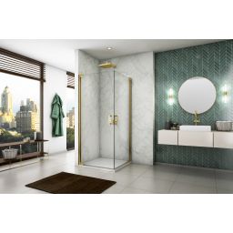 Ronal Cadura drzwi prysznicowe 90 cm lewe złoty/szkło przezroczyste CA1CG0901207